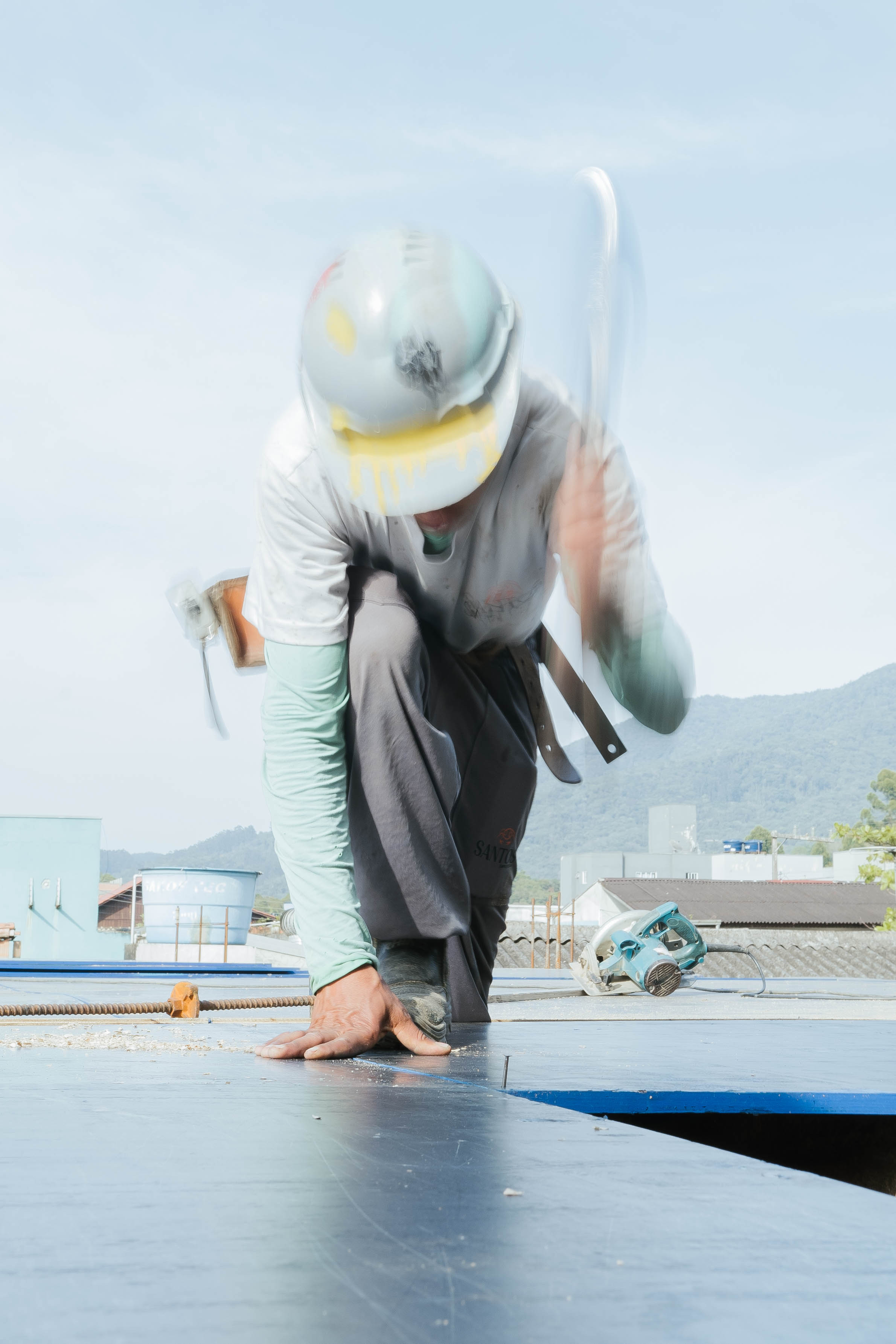 Profissional em obra