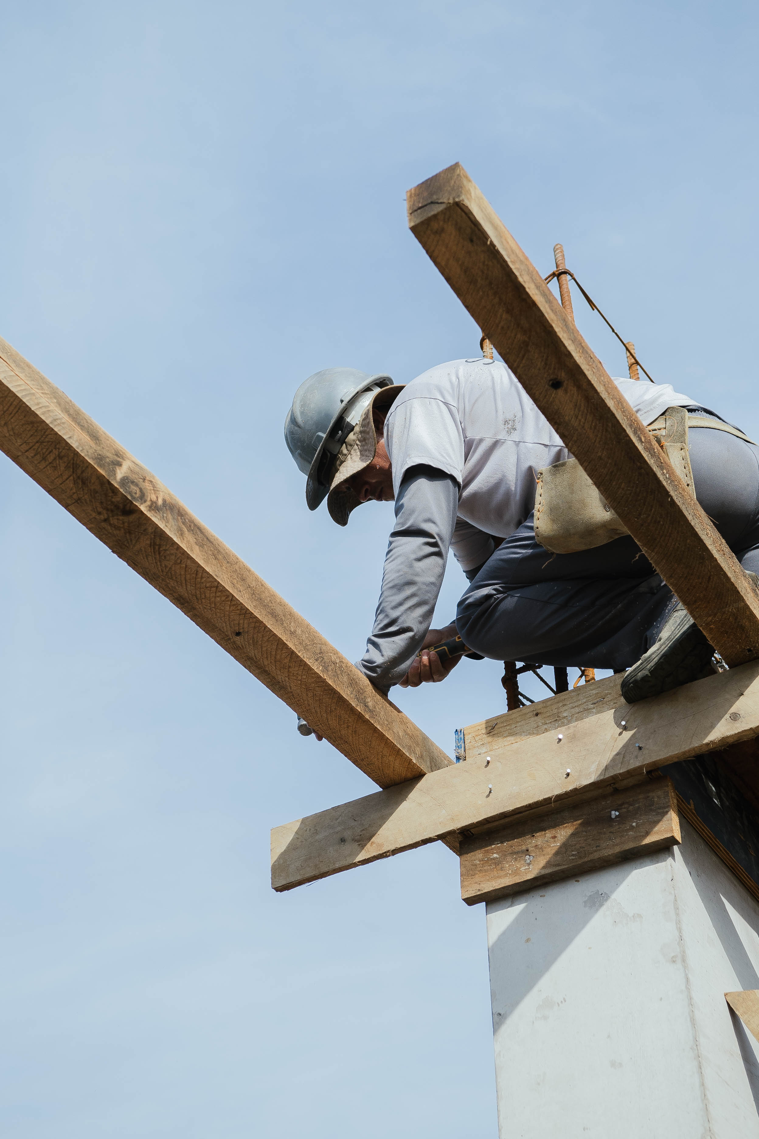 Profissional em obra